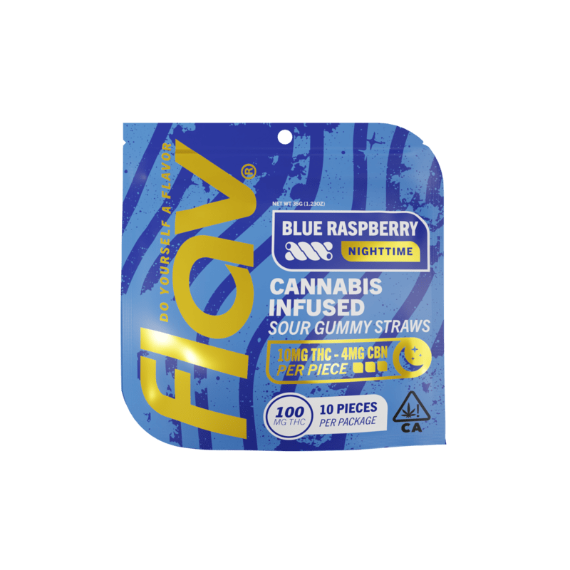 FLAV | Blue Raspberry Nighttime | 10:4:2 (THC:CBN:CBD) | 10 Pack ...