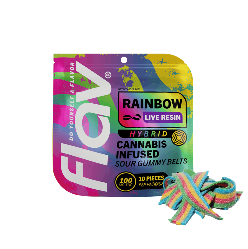 FLAV | Rainbow Belts | 10:2 (THC:CBD) | 1 Pack Gummies | 100mg