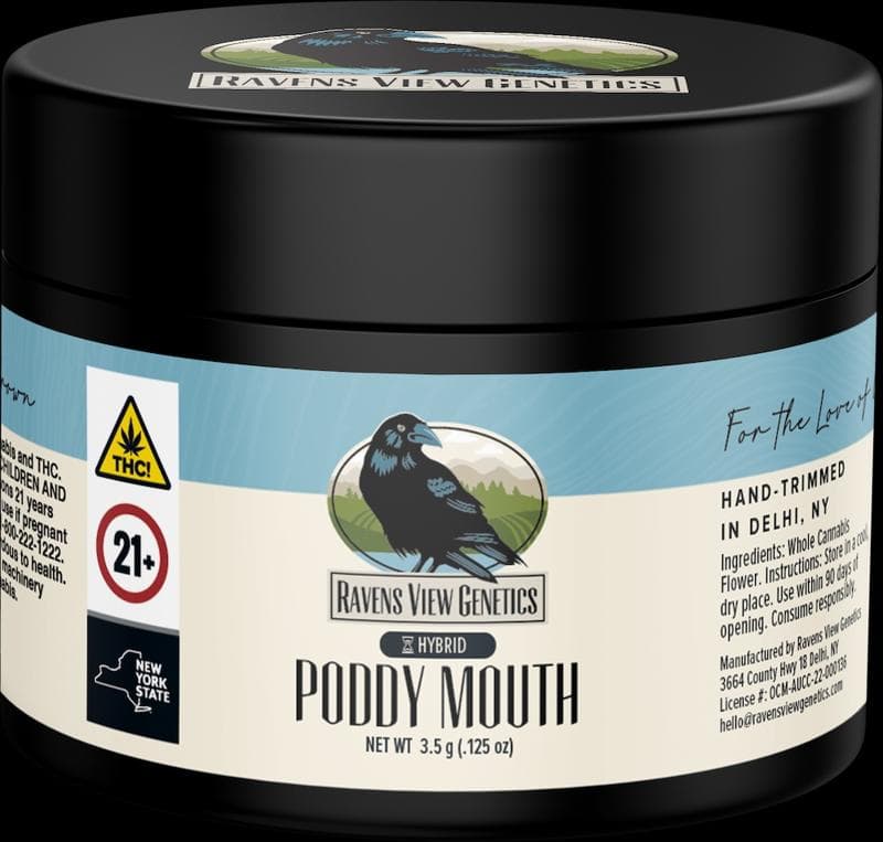 Ravens View Genetics | Poddy Mouth | Whole Flower | 3.5g