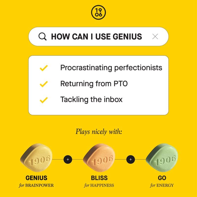 1906 | GENIUS | 4 Pills Pouch | Edibles | 10mg