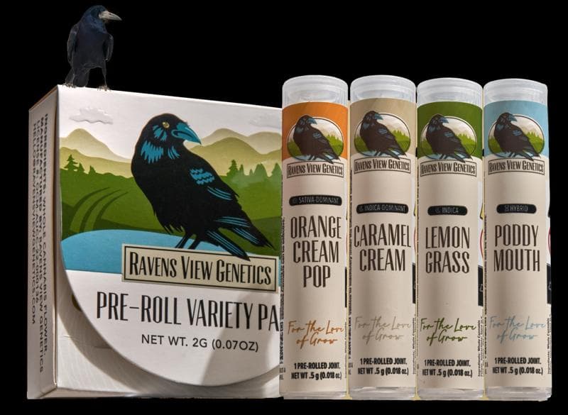 Ravens View Genetics | Variety Pack | 4 Pack Pre-Rolls | 2g