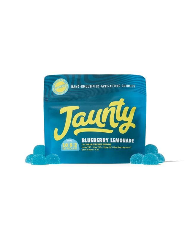 Jaunty | Blueberry Lemonade | 10:5:2 (THC:THCv:CBC) | 10 Pack Gummies | 100mg