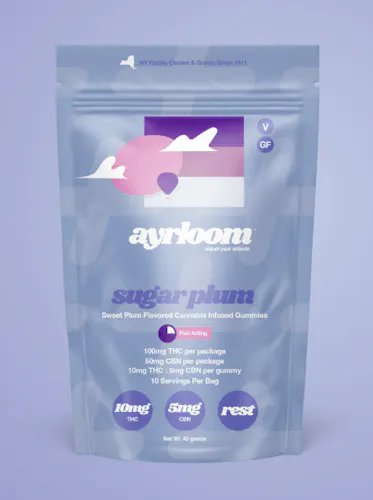 Ayrloom | dreamweaver | 1:3 (THC:CBN) | 10 Pack Gummies | 100mg