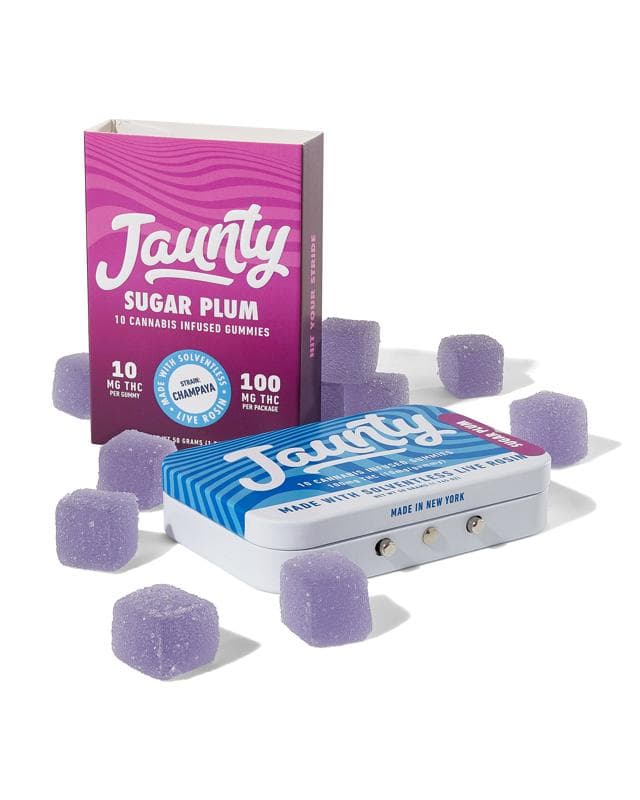 Jaunty | Live Rosin Gummies - Sugar Plum | 10 Pack Gummies | 100mg